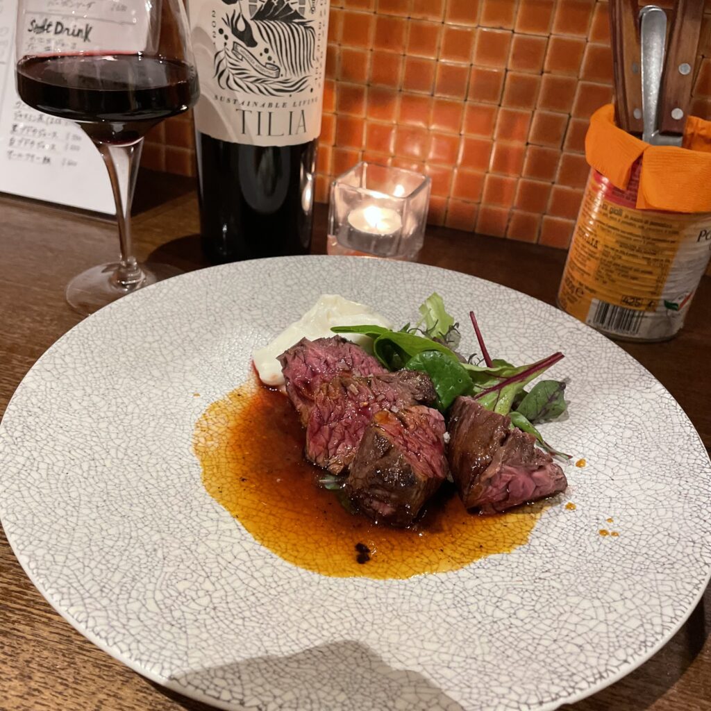 本日の黒毛和牛のグリル